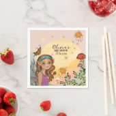 Bezauberndes Herbstwald Fairy Baby Serviette (Beispiel)