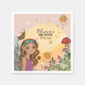 Bezauberndes Herbstwald Fairy Baby Serviette (Vorderseite)