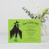 Bezauberndes Hexe-Party Halloweens Einladung (Stehend Vorderseite)