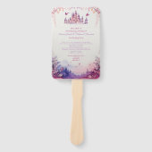 Bezauberndes Hochzeitsprogramm für Lavendel der Re Fächer (Vorderseite)