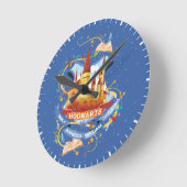 Bezauberndes HOGWARTS™ Schloss Harry Potters | Runde Wanduhr (Winkel)
