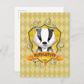 Bezauberndes HUFFLEPUFF™ Wappen Harry Potter | Postkarte (Vorne/Hinten)