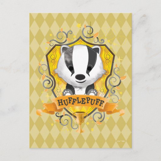 Bezauberndes HUFFLEPUFF™ Wappen Harry Potter | Postkarte (Vorderseite)
