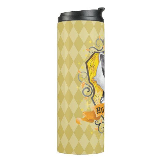 Bezauberndes HUFFLEPUFF™ Wappen Harry Potter | Thermosbecher (Nach links gedreht)