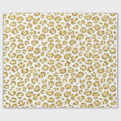 Bezauberndes Imitat-funkelnd Goldleopard Geschenkpapier (Flach)