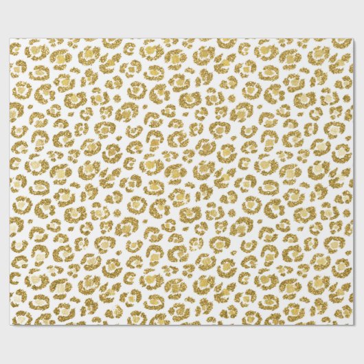 Bezauberndes Imitat-funkelnd Goldleopard Geschenkpapier (Flach)