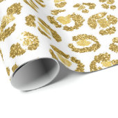 Bezauberndes Imitat-funkelnd Goldleopard Geschenkpapier (Rolleneckpunkt)