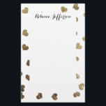 Bezauberndes Imitat-Goldherz-Muster Briefpapier<br><div class="desc">Ist- dieses elegante und bezaubernde Imitat Druckgoldherzmuster für die trendy und stilvolle Frau perfekt. Sein nobler und schicker Druck ist für viele Geschenke und Gelegenheiten groß. Genießen Sie diesen modernen und niedlichen Entwurf für Ihren folgenden Kauf!</div>