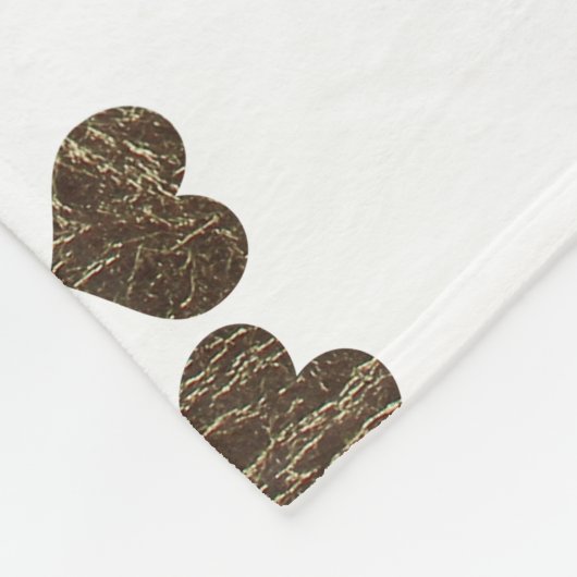 Bezauberndes Imitat-Goldherz-Muster Fleecedecke (Ecke)