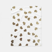 Bezauberndes Imitat-Goldherz-Muster Fleecedecke (Vorderseite)