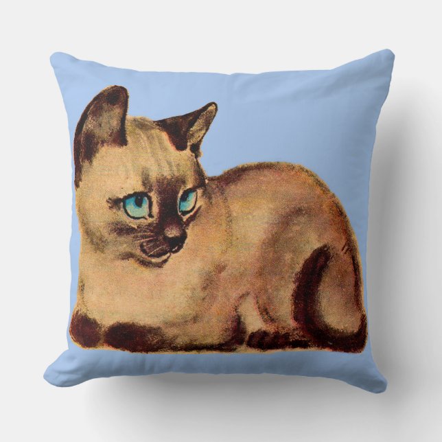 bezauberndes Katzenkätzchen von Siam Kissen (Vorderseite)