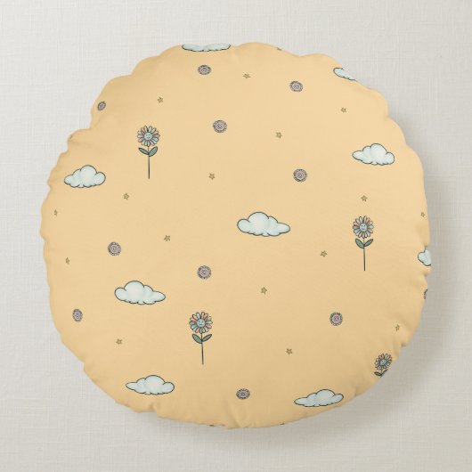 Bezauberndes Kinderspielhaus Rundes Kissen (Vorderseite)