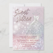 Bezauberndes Kleid, glänzend glänzend ombre Einladung (Vorderseite)