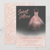 Bezauberndes Kleid Rose goldglänzend ombre Einladung (Vorne/Hinten)