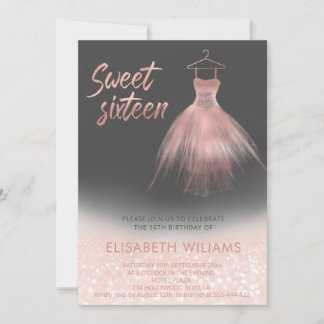 Bezauberndes Kleid Rose goldglänzend ombre Einladung