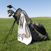 Bezauberndes, klingelndes Aquamarines Duckbad Golfhandtuch (Gras)