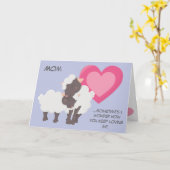 Bezauberndes Lamm und Muttertag der Mama Karte (Gelbe Blume)