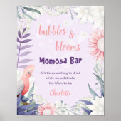 Bezauberndes Lavendel Drink Sign Baby Shower Poste Poster (Vorne)