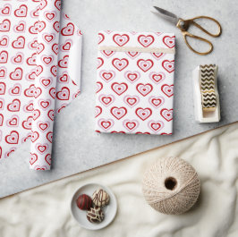 Bezauberndes Layered Hearpping Paper Geschenkpapier