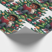 Bezauberndes Lesen - Weihnachts-Umschlagpapier Geschenkpapier (Ecke)