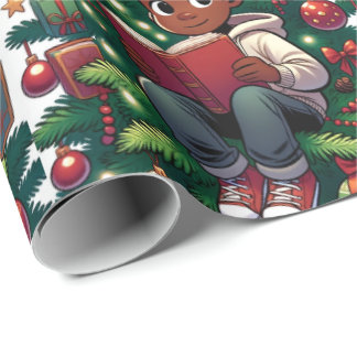 Bezauberndes Lesen - Weihnachts-Umschlagpapier Geschenkpapier