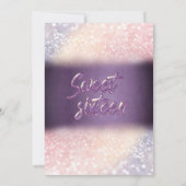 Bezauberndes lila Kleid, glänzend ombre Einladung (Rückseite)