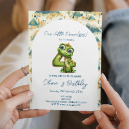 Bezauberndes Märchen 4. Geburtstag Party Einladung