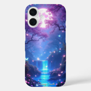 Bezauberndes Moonlit Waterfall Fantasy Phone Case