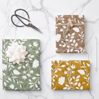 Bezauberndes Muster aus Hübschem Blumengarten Geschenkpapier Set