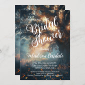 Bezauberndes Oak Tree Fairy Lights Bridal Einladung (Vorne/Hinten)