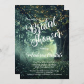 Bezauberndes Oak Tree Fairy Lights Bridal Einladung (Vorne/Hinten)