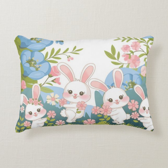 Bezauberndes Osterfeierdesign Dekokissen (Vorderseite)