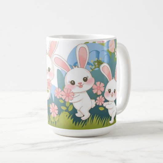 Bezauberndes Osterfeierdesign Kaffeetasse (VorderseiteRechts)