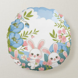 Bezauberndes Osterfeierdesign Rundes Kissen