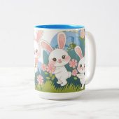 Bezauberndes Osterfeierdesign Zweifarbige Tasse (VorderseiteRechts)