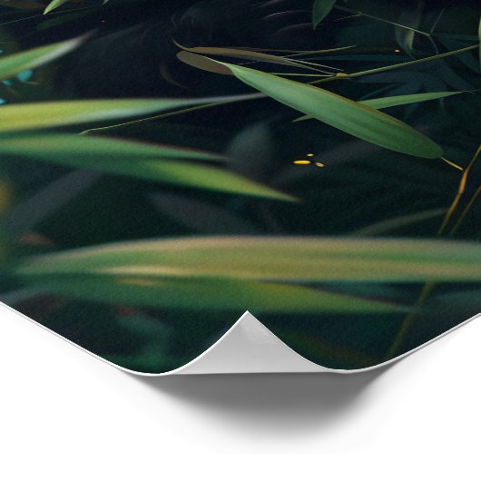 Bezauberndes Panda im Bambuswald Wasserfarben-Post Poster (Ecke)