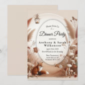 Bezauberndes Party zum Abendessen im Herbstwald Einladung (Vorne/Hinten)