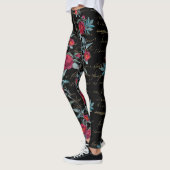 Bezauberndes Peony Black Floral Pattern - Leggings (Links)