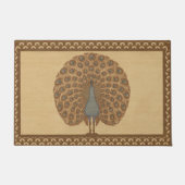 Bezauberndes Pfaue Kunst, Dichtung und Musik Vinta Fußmatte (Vorderseite)