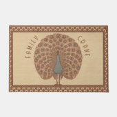 Bezauberndes Pfaue Kunst, Dichtung und Musik Vinta Fußmatte (Vorderseite)