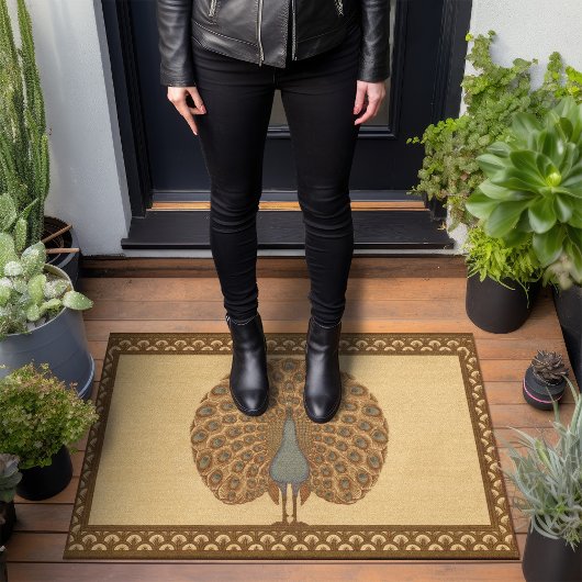 Bezauberndes Pfaue Kunst, Dichtung und Musik Vinta Fußmatte