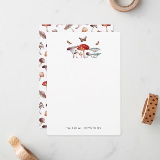 Bezauberndes Pilz Mitteilungskarte (Vorderseite/Rückseite Beispiel)