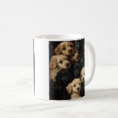 bezauberndes Puppy Collage Foto Zwei-Tone-Kaffee-T Kaffeetasse (VorderseiteRechts)