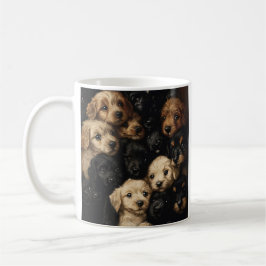 bezauberndes Puppy Collage Foto Zwei-Tone-Kaffee-T Kaffeetasse