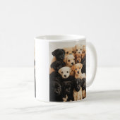 bezauberndes Puppy Collage Foto Zwei-Tone-Kaffee-T Kaffeetasse (VorderseiteRechts)