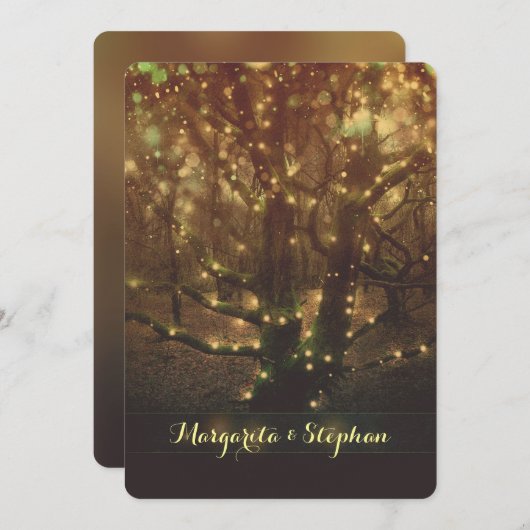 Bezauberndes romantisches Dinner bei der Probe der Einladung (Vorne/Hinten)