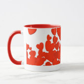 Bezauberndes Rot farbige Herz-Tasse Tasse (Links)
