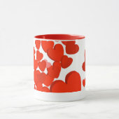 Bezauberndes Rot farbige Herz-Tasse Tasse (Zentrum)