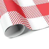 Bezauberndes Rotes Gingham Karo Muster Dekorativ Geschenkpapier (Rolleneckpunkt)