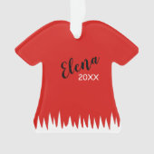 Bezauberndes Rotes Kleid Ornament (Vorderseite)